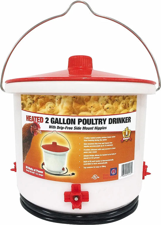 2 Gallon Heated Poultry Drinker 2 Gallon Heated Poultry Drinker