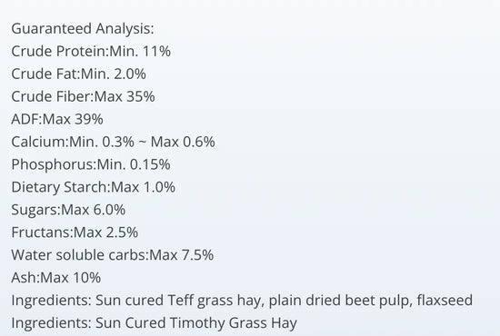 Haystack Teff Pellets Haystack Teff Pellets