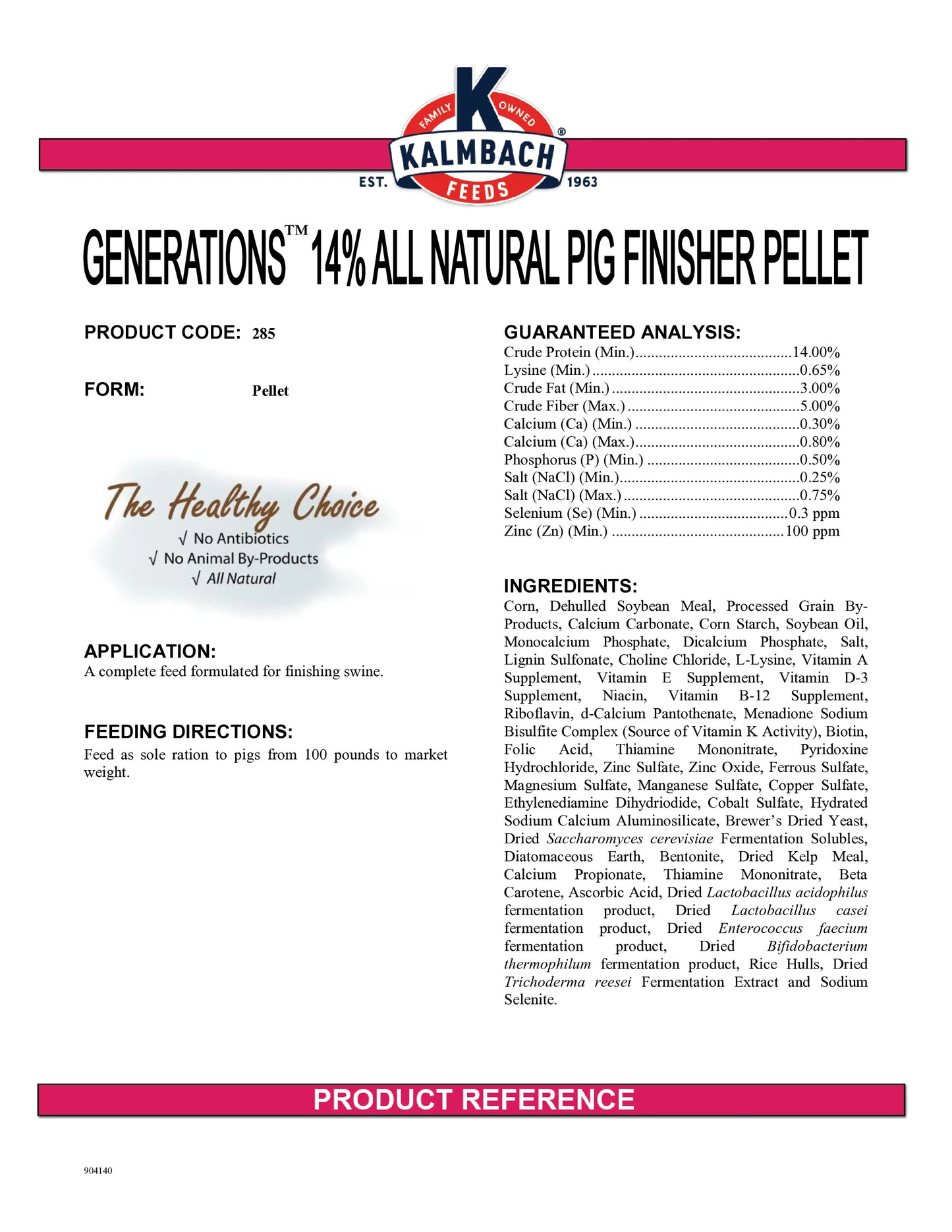 Generations™ 14% All Natural Pig Finisher