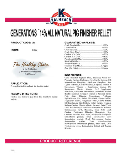 Generations™ 14% All Natural Pig Finisher