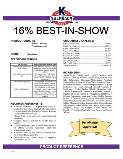16% Best-in-Show Rabbit Feed