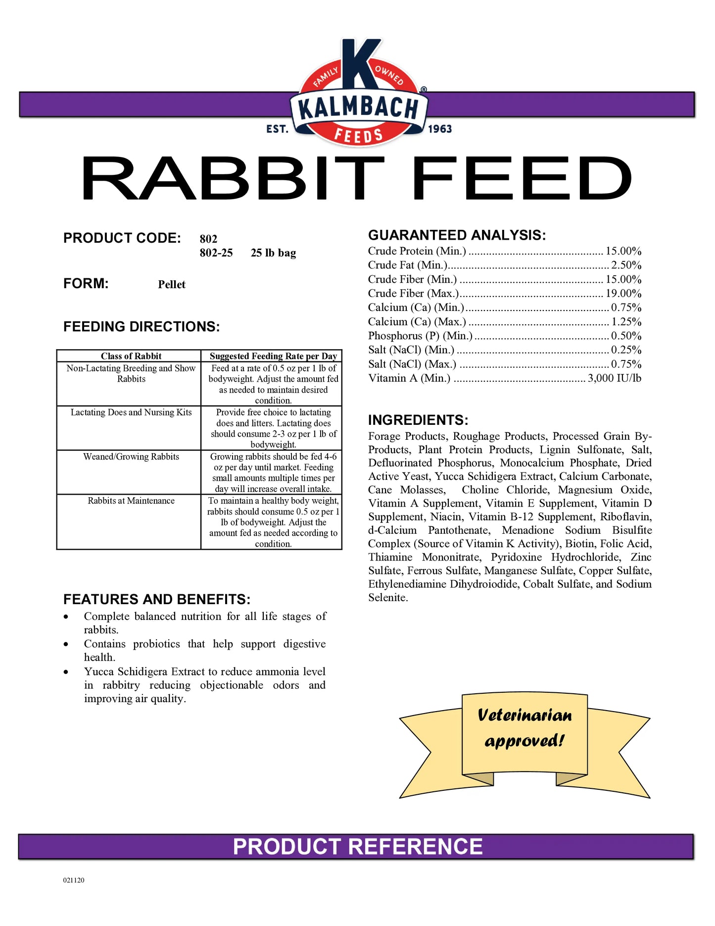 15% Rabbit Maintenance Feed