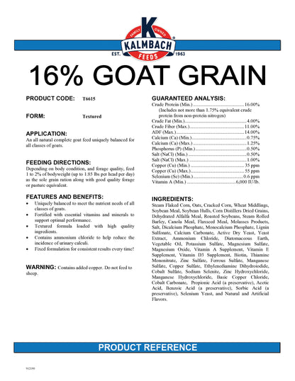 16% Goat Grain