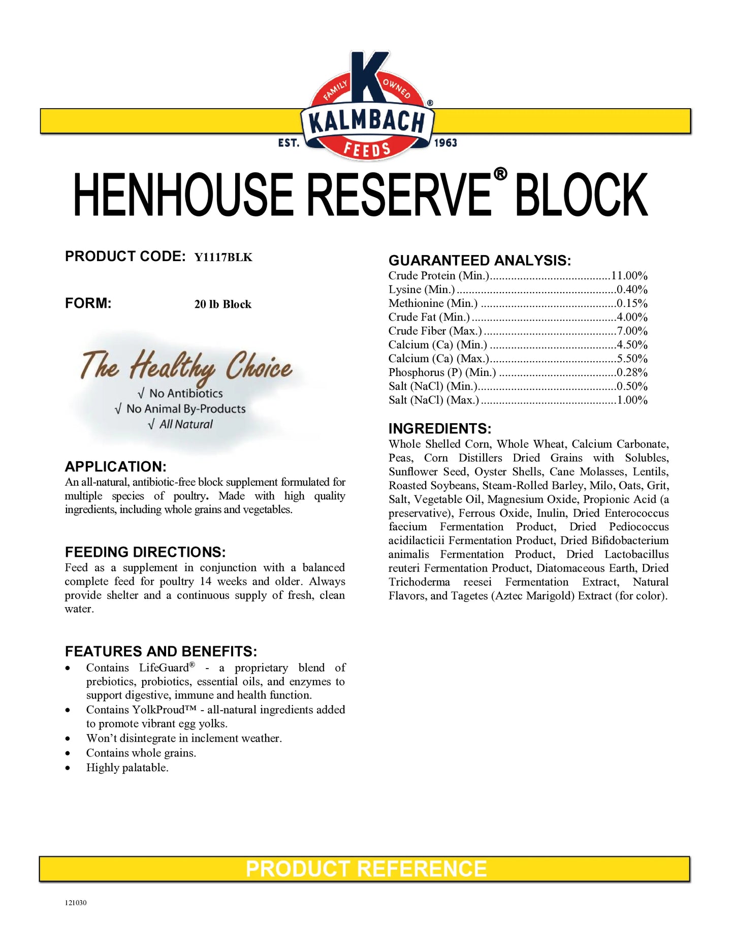 Henhouse Reserve® Supplement Block