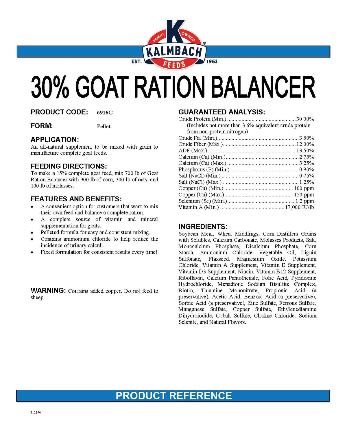 30% Goat Ration Balancer - 50 lb