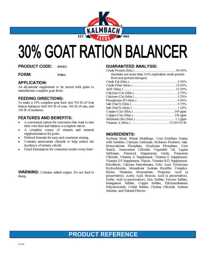 30% Goat Ration Balancer - 50 lb